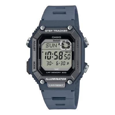 Casio Цифровые часы с функцией Mobile Link Bluetooth, шагомер, темно-синий, серый, модель Overseas WS-B1000-2AV, мужские [Товар]