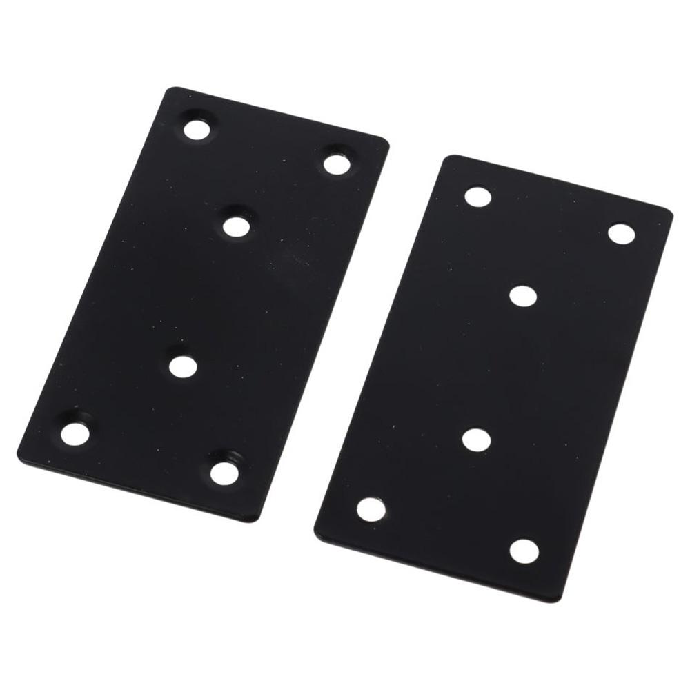 4PCS 100 X 50 mm Metal Bracket Black Fixing Joining Plate Smooth Surface Flat Mending Plate Chair