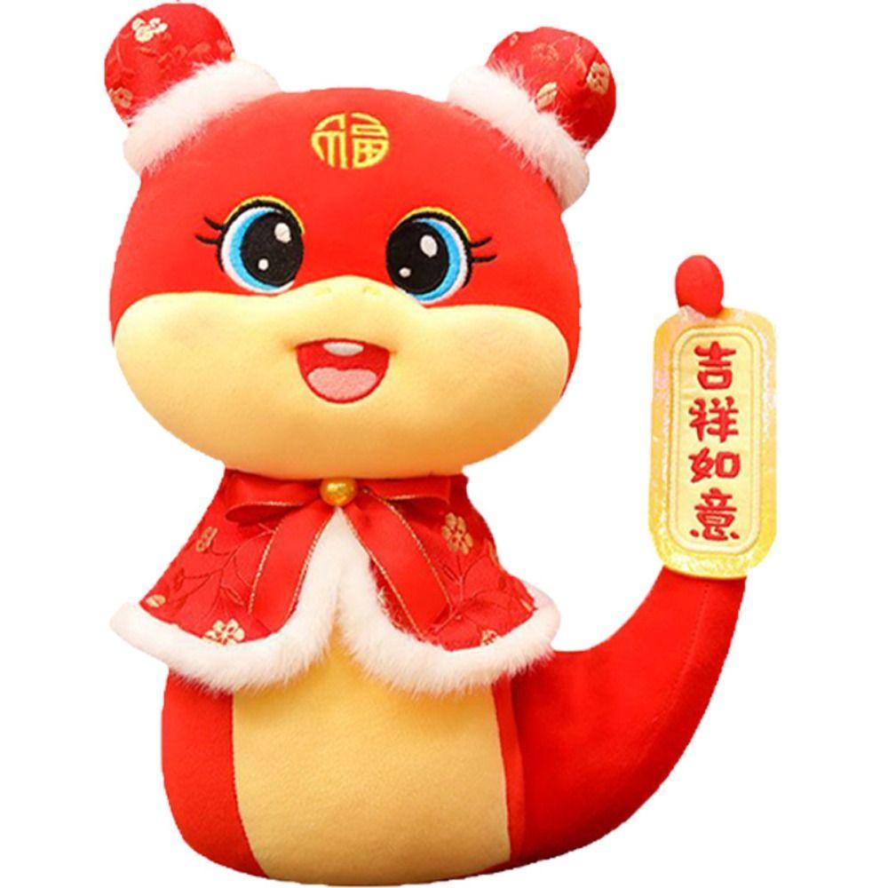 Soft 2025 Snake Year Mascot Toy Blessing Snake Plush Toy Snake Plush Doll Pendant Birthday Gifts