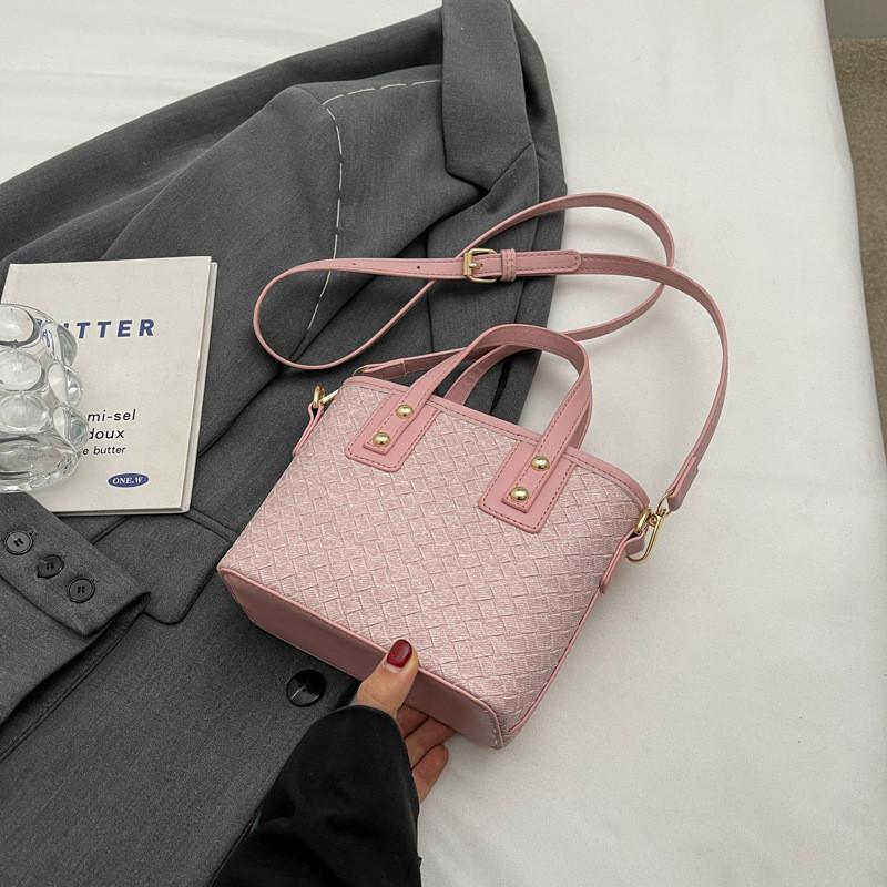 IELGY Fashionable Versatile Portable Bucket Bag, Retro High-end Shoulder Commuter Messenger Bag