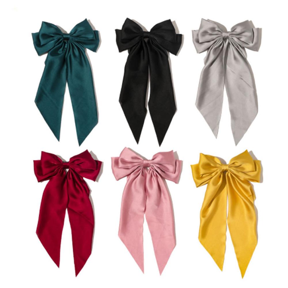 Color Two-layers Oversize Bow Women Bow Hair Clip Ribbon Hairpins Spring Clips Hair Accessories