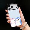 Милый пухлый пингвин Чехол для телефона Для iPhone17, 16,15,14,13,12 Pro Max Черный Конфетный Матовый Ударопрочный Чехол