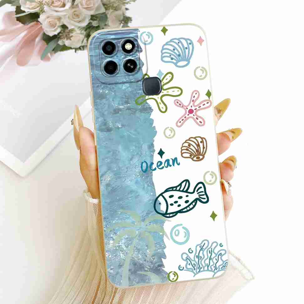 For Infinix Smart 6 Case 6.6" Colorful Sunflower Cover Soft Phone Case For Infinix Smart 6 Smart6 X6511B X6511 Back Cover Bumper