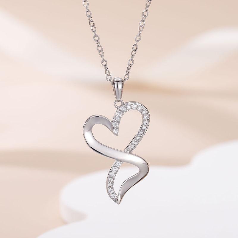 Классическое ожерелье с подвеской в ​​форме сердца для мамы, сестры, подруги, модная женская цепочка из серебра 925 пробы на ключицу, женский рождественский подарок