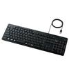 ELECOM Wired Full Keyboard Quiet Design Antibacterial Black TK-FCM114SKBK