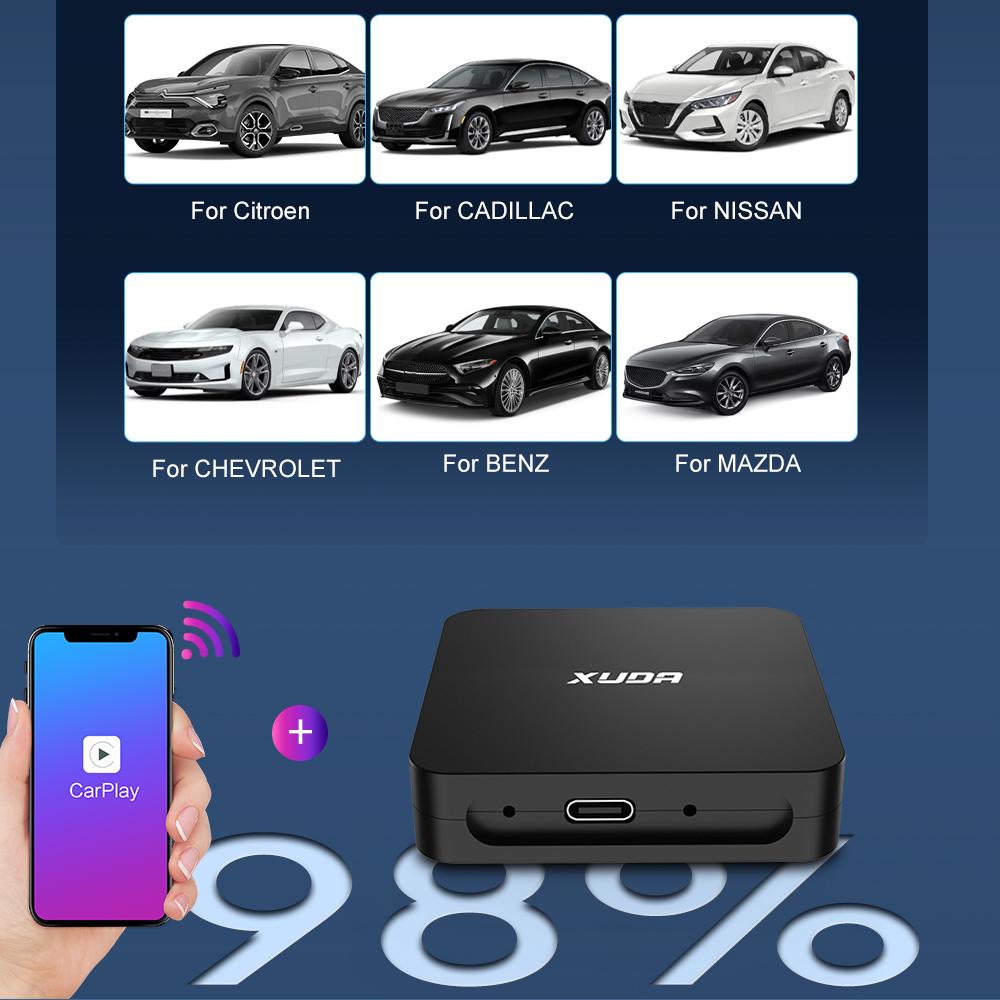 XUDA Wireless CarPlay Android Auto Wireless Adapter 2IN1 Box For Kia Sportage K5 Carnival Picanto Soul Seltos Telluride Niro EV6