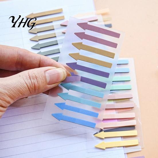 Study Supplies for School Arrow Index Tab Stickers, Translucent PET Page Markers, Student Note Organization Colorful Sticky Flags Organizing Book And