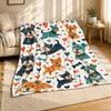 Scruffy Dogs Hearts Bones Coral Fleece Blanket Cute Pet Decor
