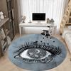 1pc Eye Butterfly Office Round Rug, Carpet for Office, Gaming, Lightweight Round Floor Mat yy260205037