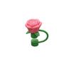 Heat-resistant Rose Flower Straw Cover Dust Proof Straw Covers Cap for Stanley Cup