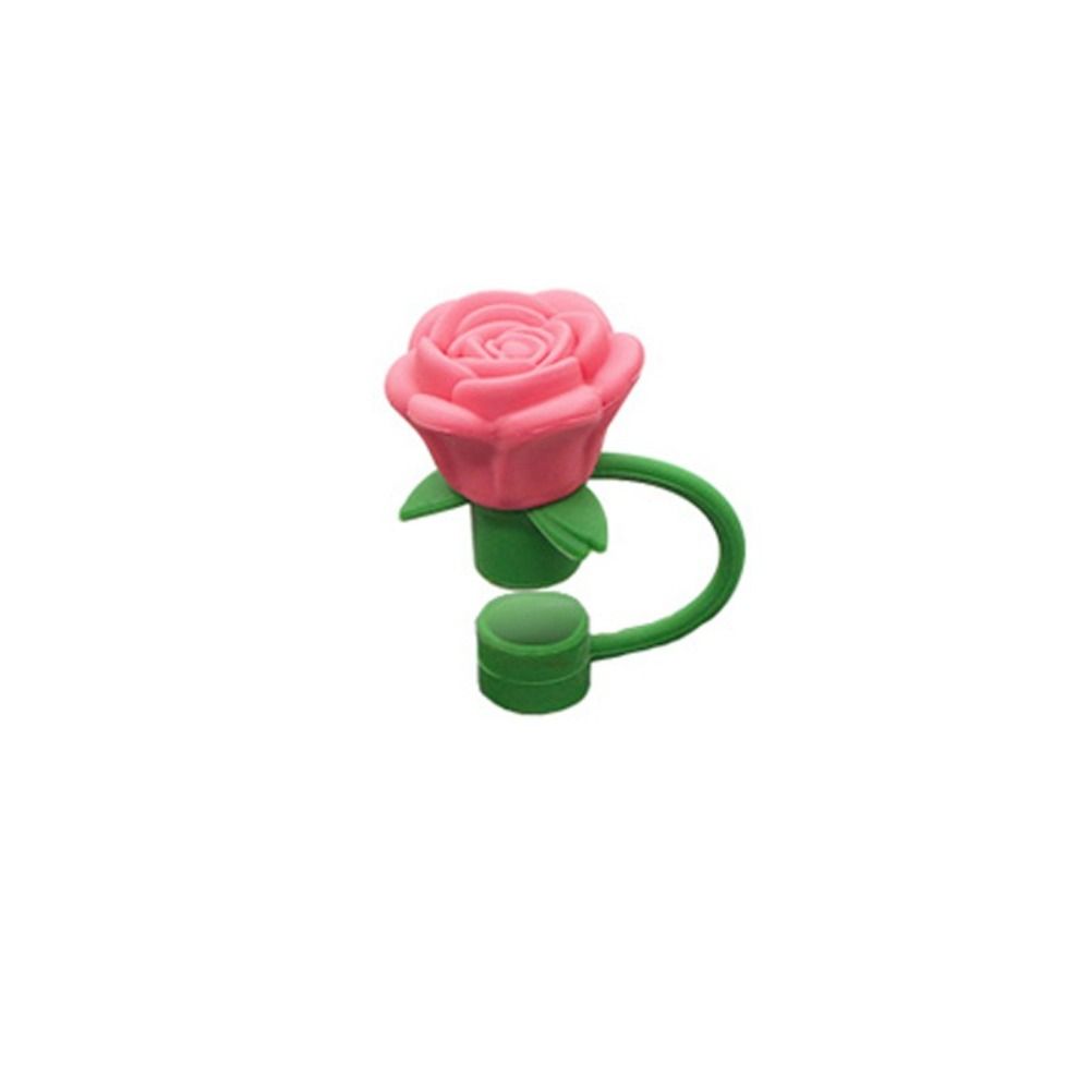 Heat-resistant Rose Flower Straw Cover Dust Proof Straw Covers Cap for Stanley Cup