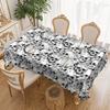 1 Scary Skull Pattern Tablecloth, Skull Design Is Suitable For Kitchen, Dining Room Decoration, Home Decoration
