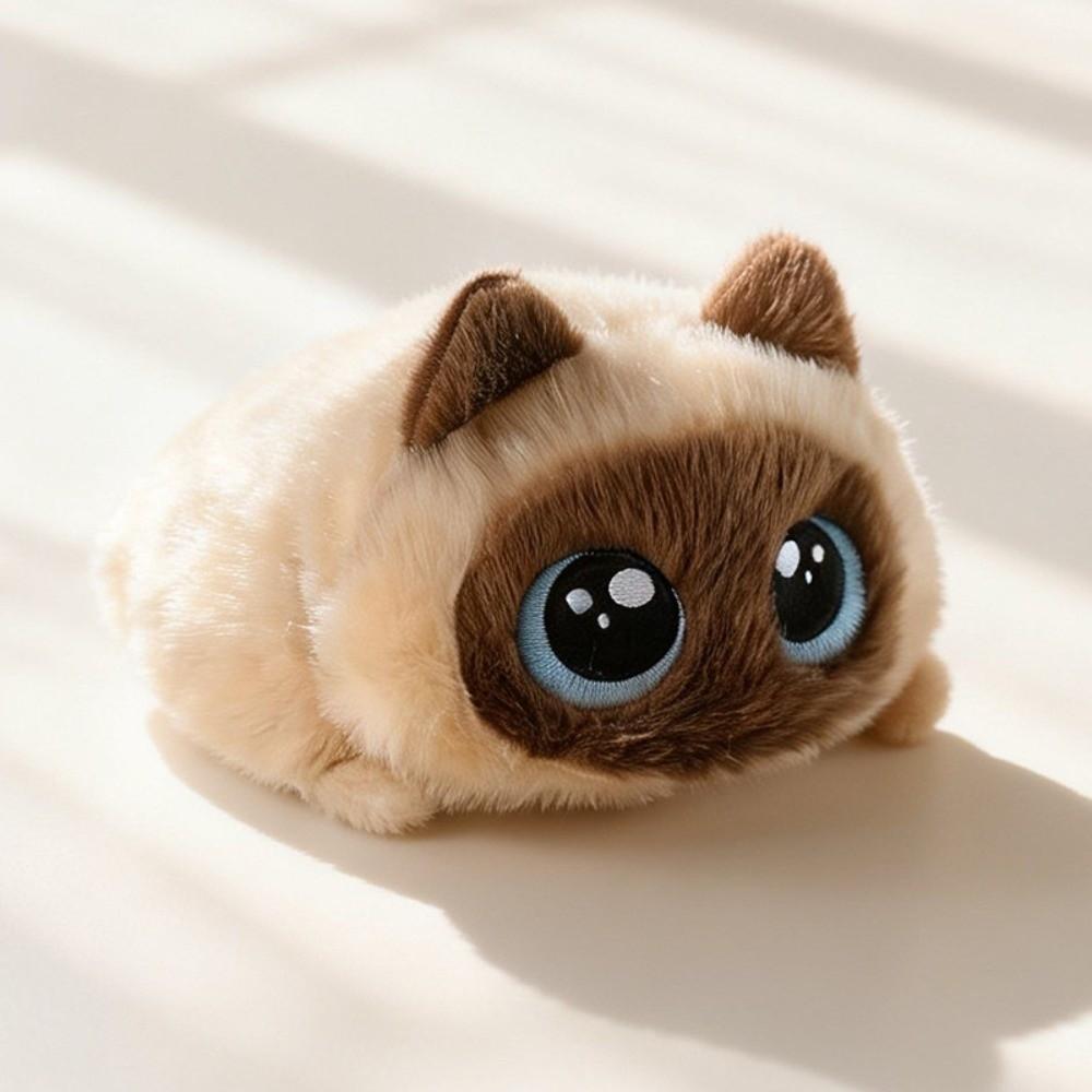 Round Black Cat Plush Toys Cartoon Cat Stuffed Animal New Cat Pillow Gifts