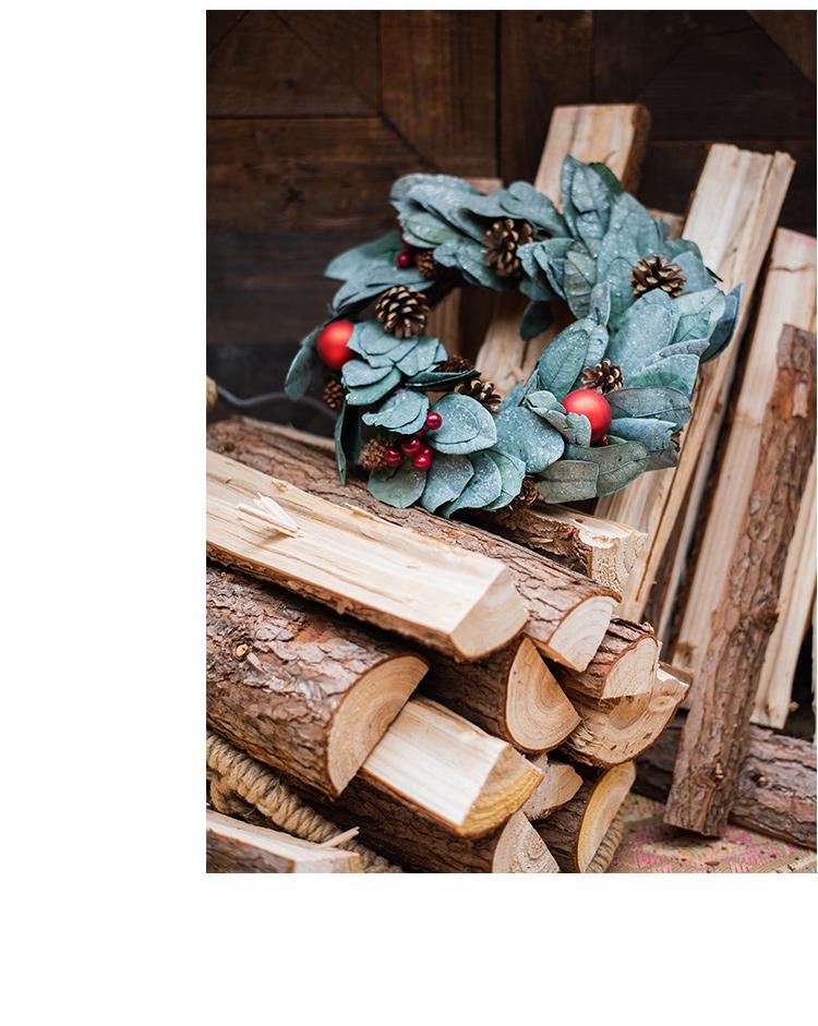 Firewood Display Ornament for Fireplace, Window, or Coffee Shop Decor