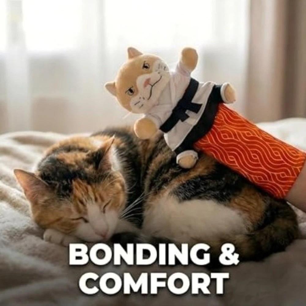Protective Forearm Sleeve Cat Karate Kitty Puppet Cartoon Cat Hand Biting Toy Cat Lovers
