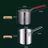 Mini Stainless Steel Non-Coated Frying Pan with Filter for Induction Cookers