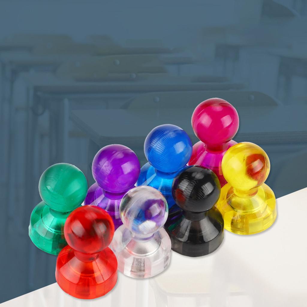 Набор из 10 разноцветных магнитных кнопок с сильным удержанием для белых досок и холодильников