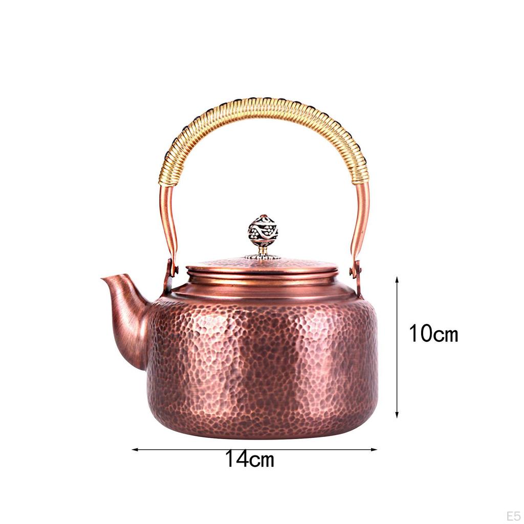 Кованый медный чайник для кофе ручной работы в стиле ретро, чайник для плиты, кунг-фу для пикника на кухне