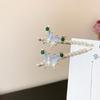 Simple acrylic butterfly pearl hairpin women's fashion exquisite one-word clip commuting versatile headgear hair accessories high sense