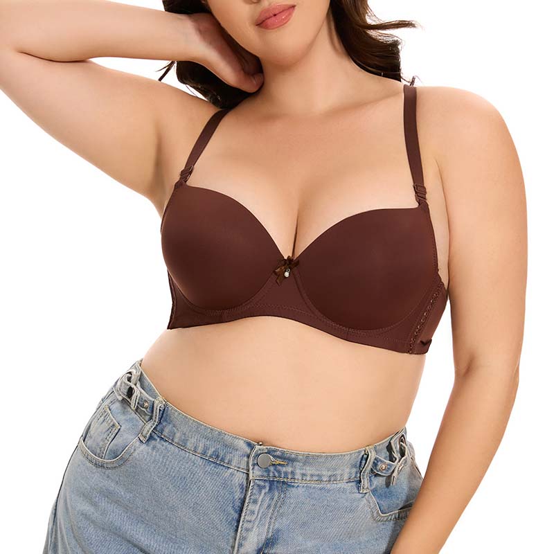 Push Up Bra Seamless Plus Size Brassiere Sexy Solid Color Underwar Underwire Female Lingerie 38CD-48CD
