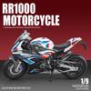 1/9 Мотоциклы BMW RR1000 Сплав Литой Игрушки Машинки Модели Миниатюрный Мотоцикл Игрушка Детские Подарки на Фестиваль Модель Мотоцикла из Сплава