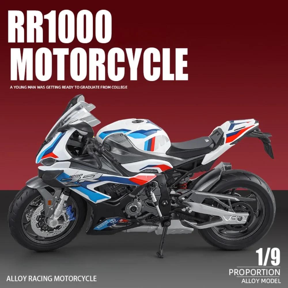 1/9 Мотоциклы BMW RR1000 Сплав Литой Игрушки Машинки Модели Миниатюрный Мотоцикл Игрушка Детские Подарки на Фестиваль Модель Мотоцикла из Сплава