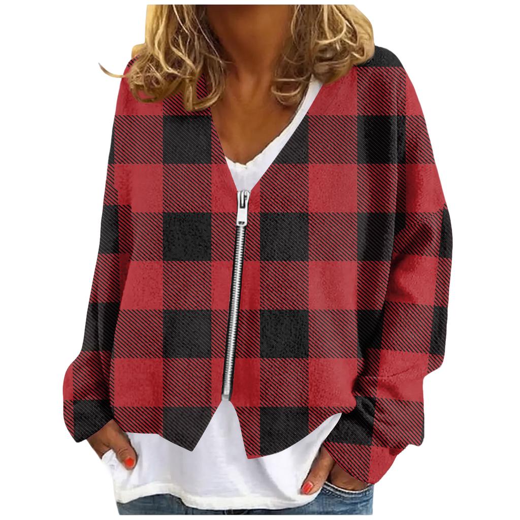 Womens Zip Up Sweaters Sweatshirts Long Sleeve Oversized Jackets Soft Casual Loose Tunic Tops