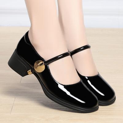 Модные туфли на блочном каблуке для женщин. Туфли в стиле Лолиты. Сандалии с квадратным носком. Женские босоножки. Черные туфли Мэри Джейн в стиле ретро из металлической кожи в африканском стиле. Сексуальные.