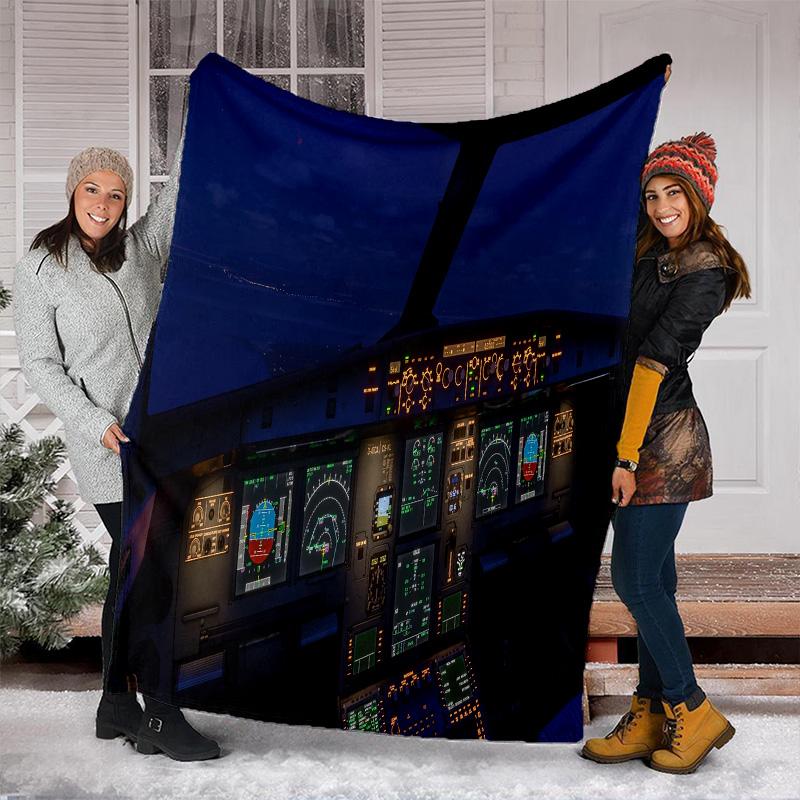 Pilots View Starry Sky Blanket Perfect All Seasons Soft Comfortable Sofa Office Nap Travel Birthday Gift Christmas Present
