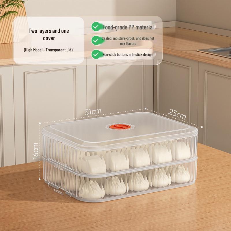 Dumpling Freezer Box - Fresh-Keeping and Quick-Freezing Storage for Wontons, Dumplings & Noodles