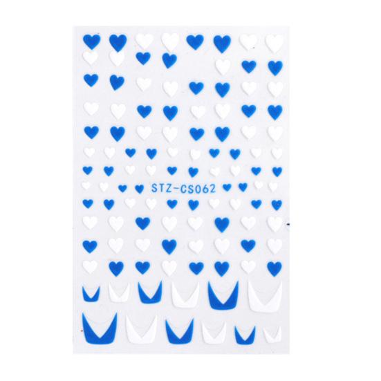 Nail Sticker French Style DIY Colorful Line Decal Powder 3D Transfer Slider for Manicure