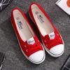Молодежные туфли в стиле преппи для женщин, летние, парусиновые, вулканизированные, без застежек, повседневные, неглубокие, на плоской подошве, кеды Zapatillas, ленивые туфли 698