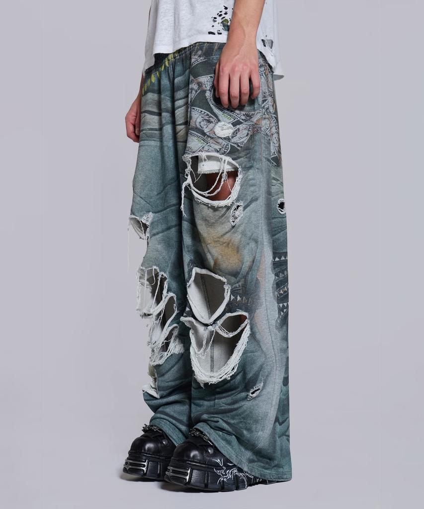 Jeidideuleondeon (U) Belt Illusion Monster Jogger Blue