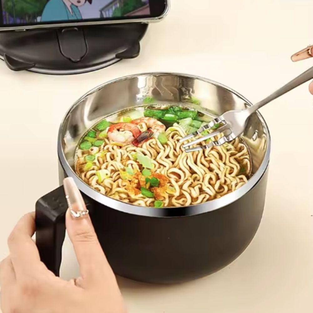1300 ML Ramen Bowl 304 Stainless Steel Food Serving Bowl Student Instant Noodle Bowl Dormitory