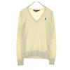 POLO GOLF RALPH LAUREN Лонгслив V-образный вырез Вязаный M бежевый Женский Б/у