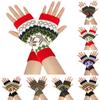 Рождественские шерстяные перчатки с узором «Снежинка» в стиле Fair Isle: Ретро этнические нарукавники