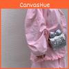Sequin Crossbody Small Bag With Synthetic Material Trendy School Bag For Girls