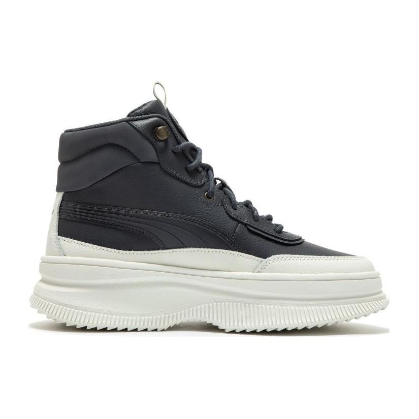 Puma Mayra Leather Comfortable Versatile Shock Absorbing Warm Short Boots Women Boots Dark-Gray 392316-04