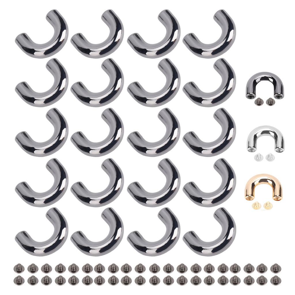 20 комплектов пряжек для арочного моста, U-образные кольца, цепные ремни, соединители из цинкового сплава, железо для сумок C