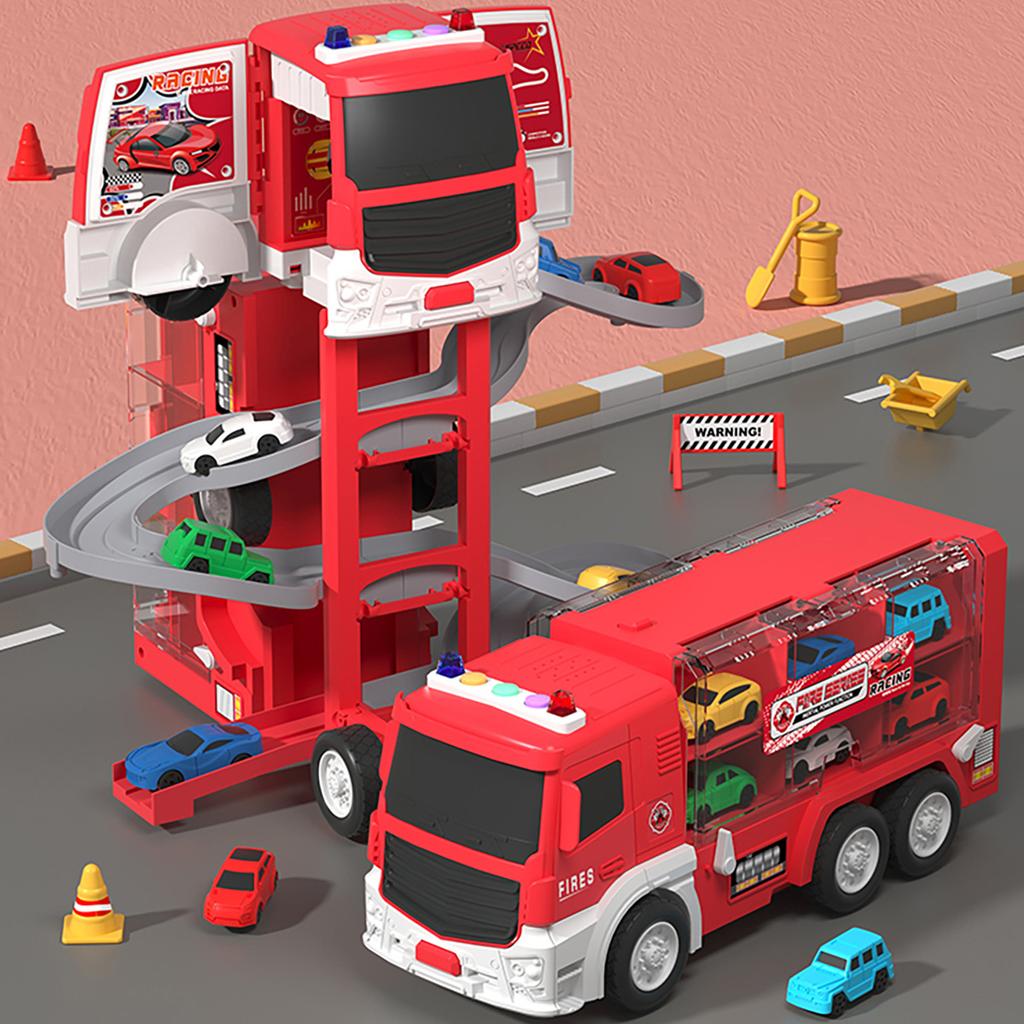 Children's Rail Car Building Toy Multi story Transforming Parking Lot Little Boy Baby Puzzle Challenge Adventure