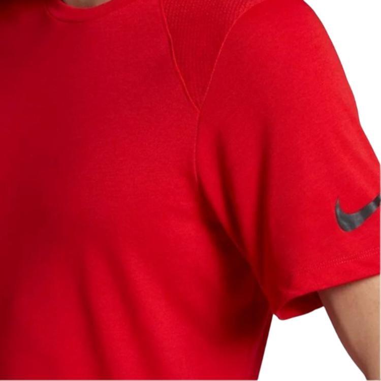 Nike Футболки Мужские Красные С Круглым Вырезом Умеренный Прямой Крой 891685-657