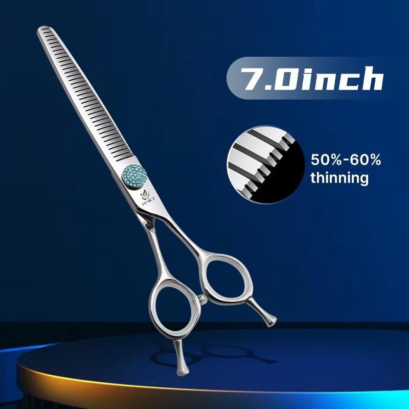 Fenice Сталь JP440C 6.5/7 дюймов Прямые Тонкие Филировочные Ножницы для Груминга Собак Ножницы для Собак Инструменты Процент Филировки 50-60%