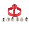 5 6 7 8 9 10mm Woodworking Tool Drill Punch Guide Locator Vertical Drilling Fixture(Red)