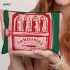 Vintage Sardines Pattern Makeup Bag With Zipper Lightweight Travel Cosmetic Organizer For Women Durable Storage Bag Change Purse
