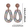 Vintage Colorful Bohemian Enamel Drop Dangle Earrings For Women Boho Hollow Geometric Ethnic Retro Stud Jewelry Female Earrings