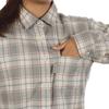Foxfire TS Warm Check Shirt, Women's, Navy, Size S, Product Number [8112049], Moisture-Wicking, Quick-Drying, and Warm