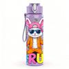 1PC Six Seven Bruh Bright Rabbit Print 750ml Color Plastic Sports Water Bottle Leakproof Flip Straw Lid Suitable for Sports Office Home Use