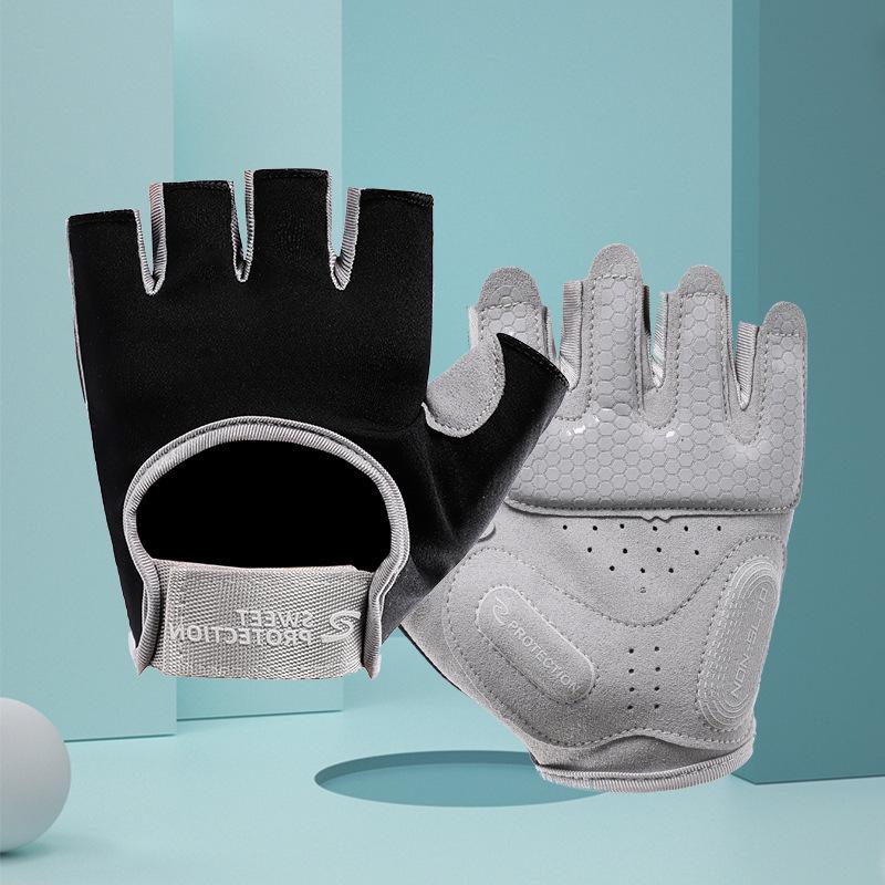 New Unisex Fitness Gloves: Outdoor Cycling, Half-Finger, Wear-Resistant, Non-Slip, Shock-Absorbing, Palm Protection, Breathable