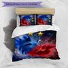 France Football Printed Bedding 3 Piece Set Cozy Breathable Bed Cover Set as Housewarming Holiday Gift