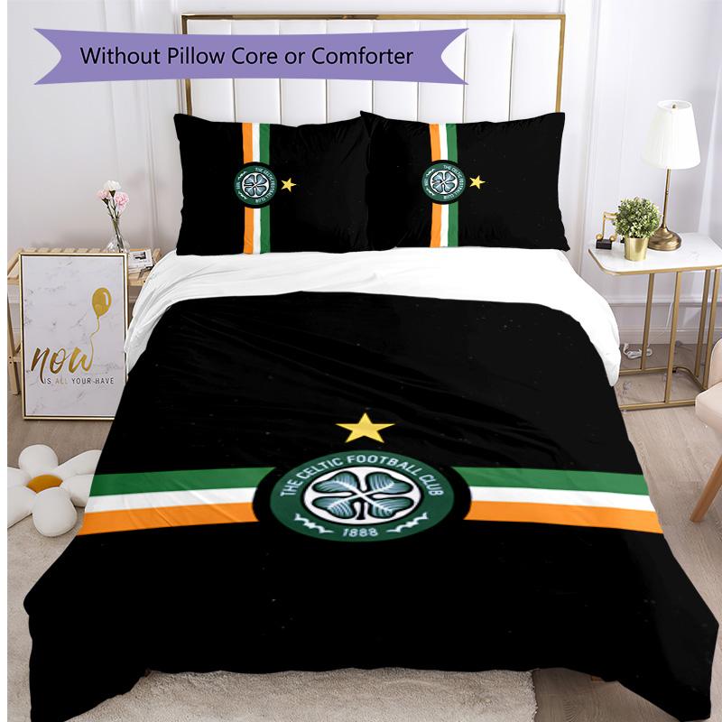 Celtic FC Printed 3PCS Bedding Set Soft Breathable Duvet Cover Pillowcases Set Washable Bedroom Decor Home Gift